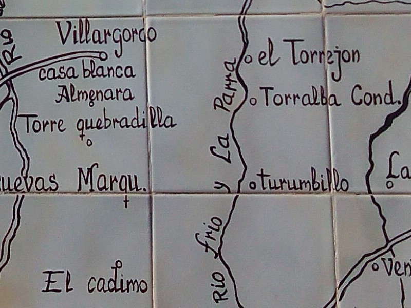 Villargordo - Villargordo. Mapa de Bernardo Jurado. Casa de Postas - Villanueva de la Reina