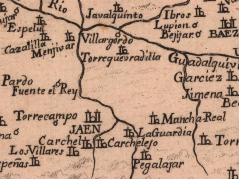 Villargordo - Villargordo. Mapa 1788