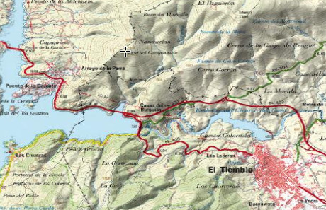 Cerro del Campanario - Cerro del Campanario. Mapa