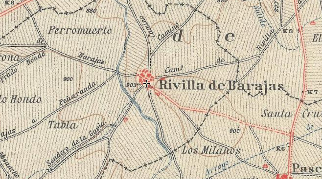 Rivilla de Barajas - Rivilla de Barajas. Mapa antiguo