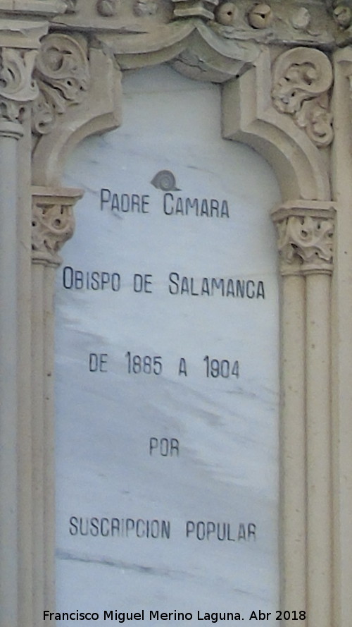 Monumento al Padre Cmara - Monumento al Padre Cmara. Placa