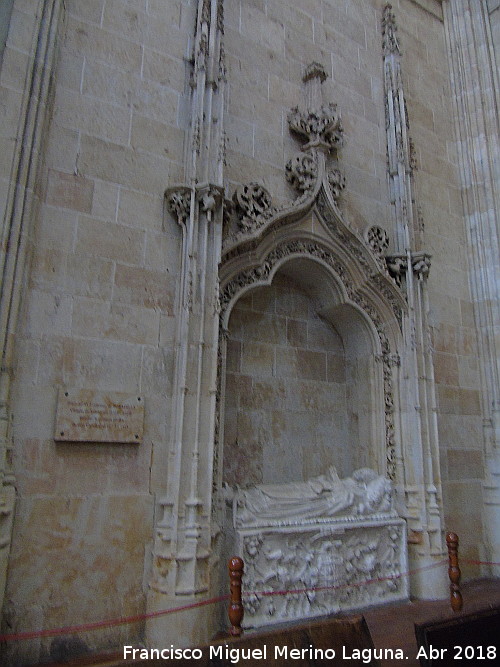 Catedral Nueva. Capilla de la Puerta Norte - Catedral Nueva. Capilla de la Puerta Norte. Sepulcro de Don Francisco de Bobadilla