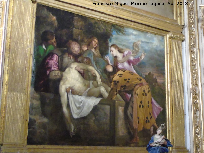 Tiziano - Tiziano. Copia del Entierro de Cristo. Catedral Nueva de Salamanca