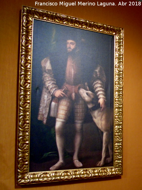 Tiziano - Tiziano. Carlos V. Copia de Tizinano. Exposicin Palacio Episcopal Salamanca