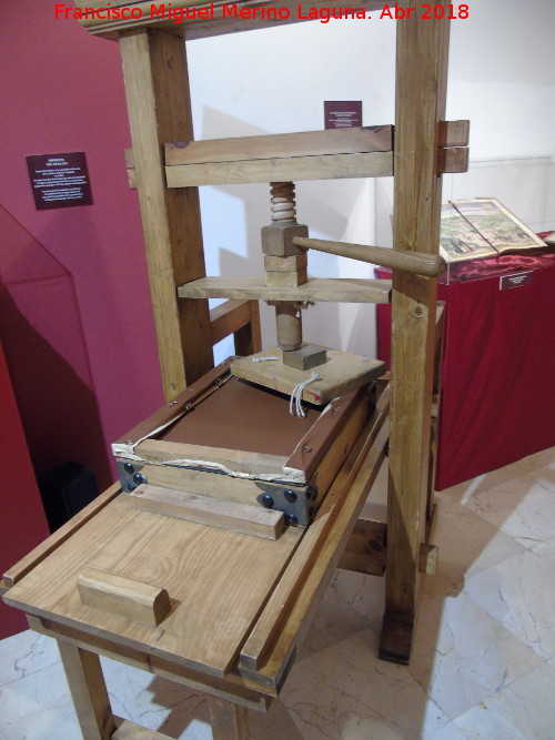 Imprenta - Imprenta. Imprenta del siglo XVI. Esposicin Palacio Episcopal Salamanca