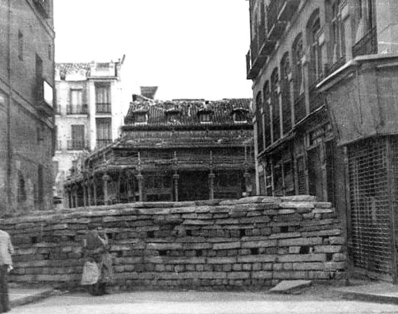 Calle Mayor - Calle Mayor. Calle Mayor con el Mercado de San Miguel 1936-39