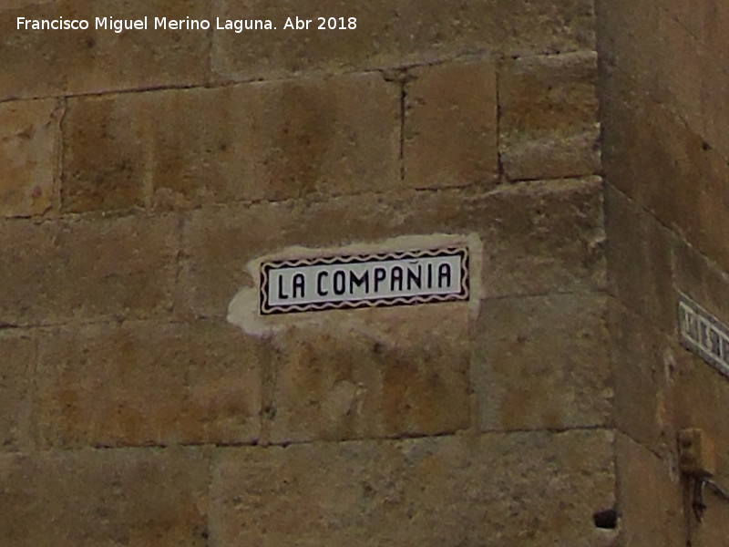 Calle La Compaa - Calle La Compaa. Placa