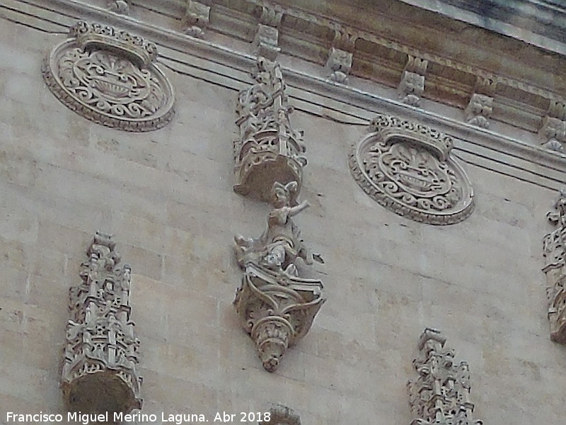 Catedral Nueva. Portada Norte - Catedral Nueva. Portada Norte. Escudos y arcngel