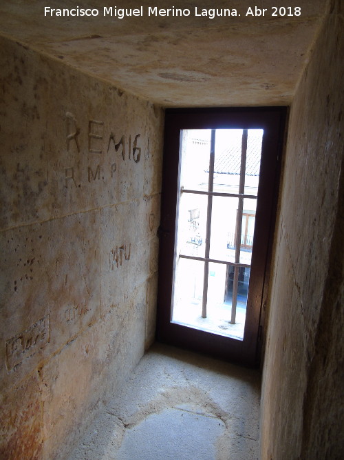 Catedral Vieja. Estancia del Carcelero - Catedral Vieja. Estancia del Carcelero. Inscripcin en la ventana de la escalera