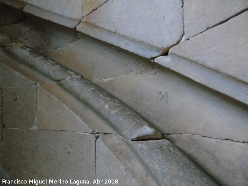 Catedral Nueva. Escalera de Mallorca - Catedral Nueva. Escalera de Mallorca. Pasamanos y marca de cantero