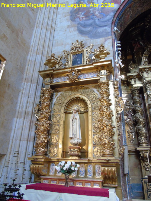 Convento de San Esteban. Capilla de la Virgen del Rosario - Convento de San Esteban. Capilla de la Virgen del Rosario. Retablo lateral