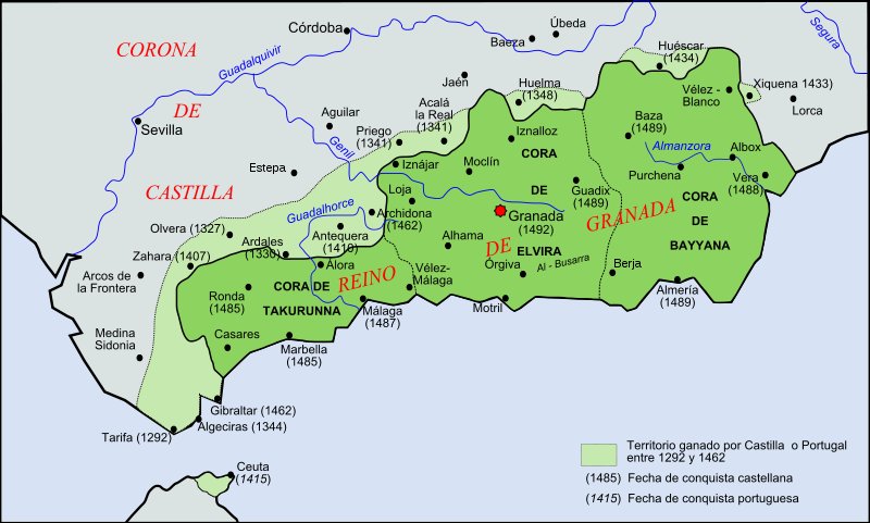 Reino Nazar de Granada - Reino Nazar de Granada. Mapa. Wikipedia