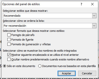 Word 2010. Estilos.