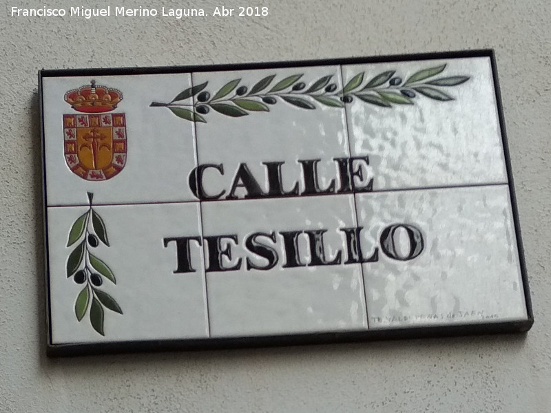 Calle Tesillo - Calle Tesillo. Placa