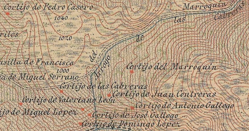 Cortijo del Marroqu - Cortijo del Marroqu. Mapa antiguo