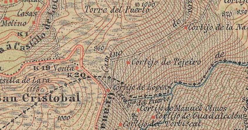 Cortijo de Pealver - Cortijo de Pealver. Mapa antiguo