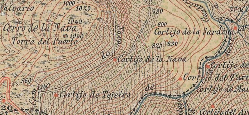 Cortijo de la Nava - Cortijo de la Nava. Mapa histrico