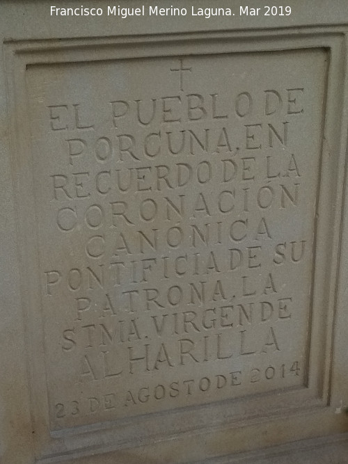 2014 - 2014. Monumento a la Coronacin de la Virgen de la Alharilla - Porcuna