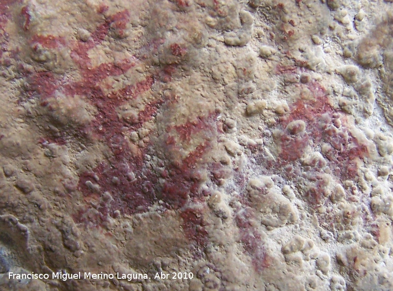Pinturas rupestres de la Cueva de los Herreros Grupo XI - Pinturas rupestres de la Cueva de los Herreros Grupo XI. Ciervo