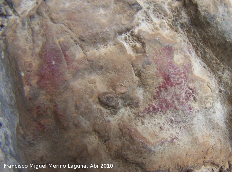 Pinturas rupestres de la Cueva de los Herreros Grupo XI - Pinturas rupestres de la Cueva de los Herreros Grupo XI. Manchas izquierdas del subgrupo inferior