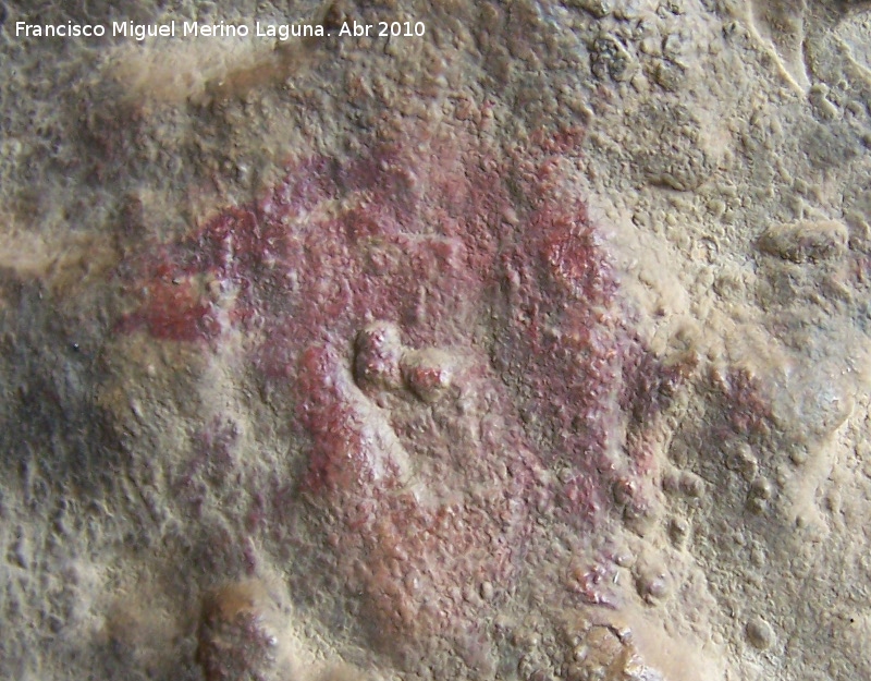 Pinturas rupestres de la Cueva de los Herreros Grupo XI - Pinturas rupestres de la Cueva de los Herreros Grupo XI. Cnido izquierdo del subgrupo superior
