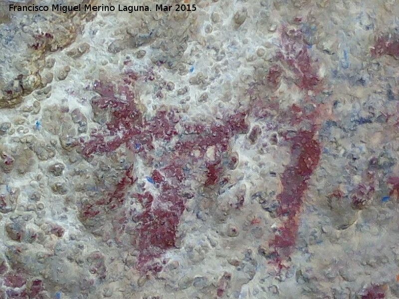 Pinturas rupestres de la Cueva de los Herreros Grupo XI - Pinturas rupestres de la Cueva de los Herreros Grupo XI. Cnido superior del grupo principal