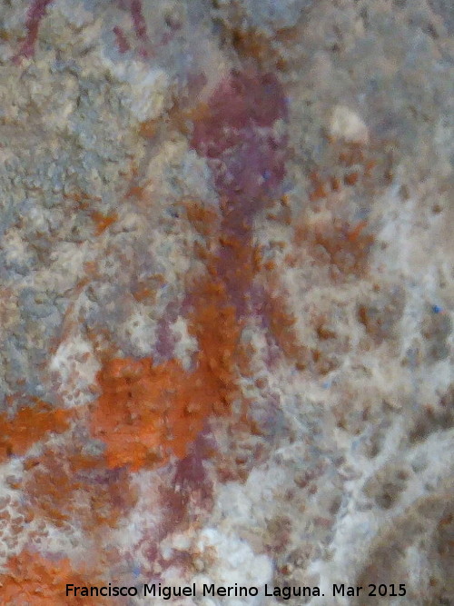Pinturas rupestres de la Cueva de los Herreros Grupo XI - Pinturas rupestres de la Cueva de los Herreros Grupo XI. Antropomorfo derecho