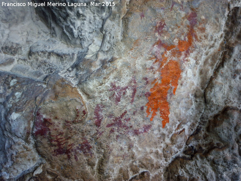 Pinturas rupestres de la Cueva de los Herreros Grupo XI - Pinturas rupestres de la Cueva de los Herreros Grupo XI. Panel principal