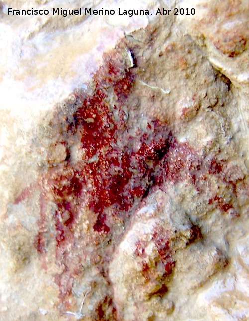 Pinturas rupestres de la Cueva de los Herreros Grupo IX - Pinturas rupestres de la Cueva de los Herreros Grupo IX. Hombre a caballo