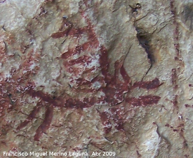 Pinturas rupestres de la Cueva de los Herreros Grupo IX - Pinturas rupestres de la Cueva de los Herreros Grupo IX. Ciervo