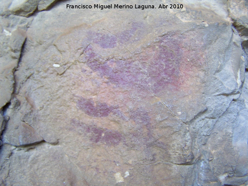 Pinturas rupestres de la Cueva de los Herreros Grupo VIII - Pinturas rupestres de la Cueva de los Herreros Grupo VIII. Figura izquierda