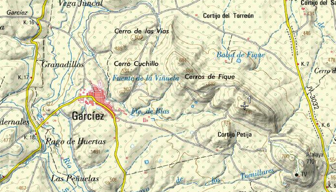 Cerros de Fique - Cerros de Fique. Mapa