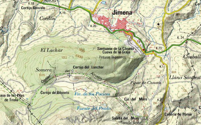 Cordel del Aznaitn - Cordel del Aznaitn. Mapa