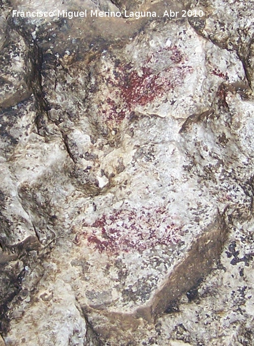 Pinturas rupestres de la Cueva de los Herreros Grupo IV - Pinturas rupestres de la Cueva de los Herreros Grupo IV. Restos de pintura