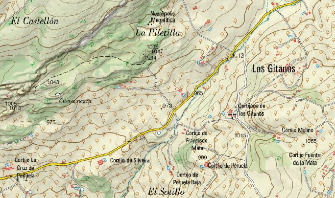 Cortijada de los Gitanos - Cortijada de los Gitanos. Mapa