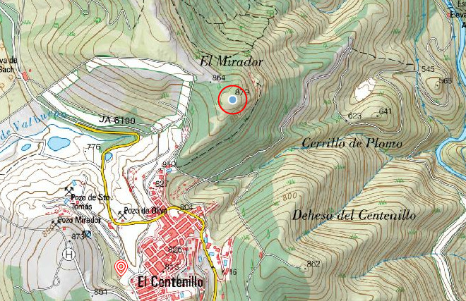 Cerro El Mirador - Cerro El Mirador. Mapa