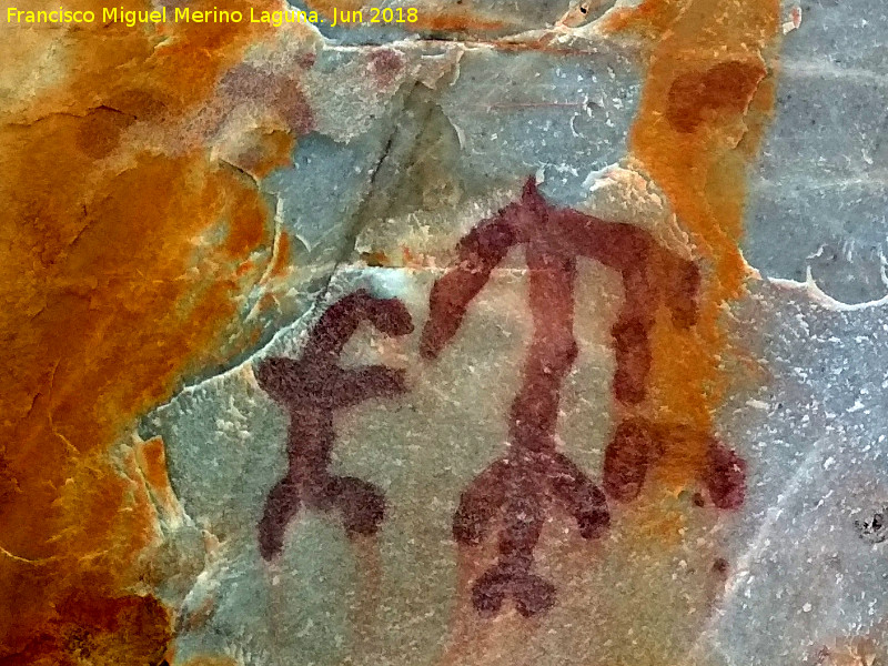 Pinturas rupestres del Puntal - Pinturas rupestres del Puntal. Antropomorfos