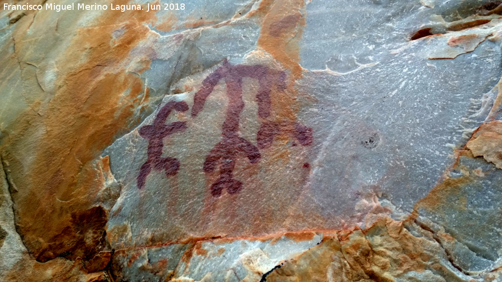 Pinturas rupestres del Puntal - Pinturas rupestres del Puntal. Antropomorfos del grupo I