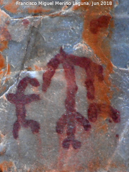 Pinturas rupestres del Puntal - Pinturas rupestres del Puntal. Antropomorfos del grupo I