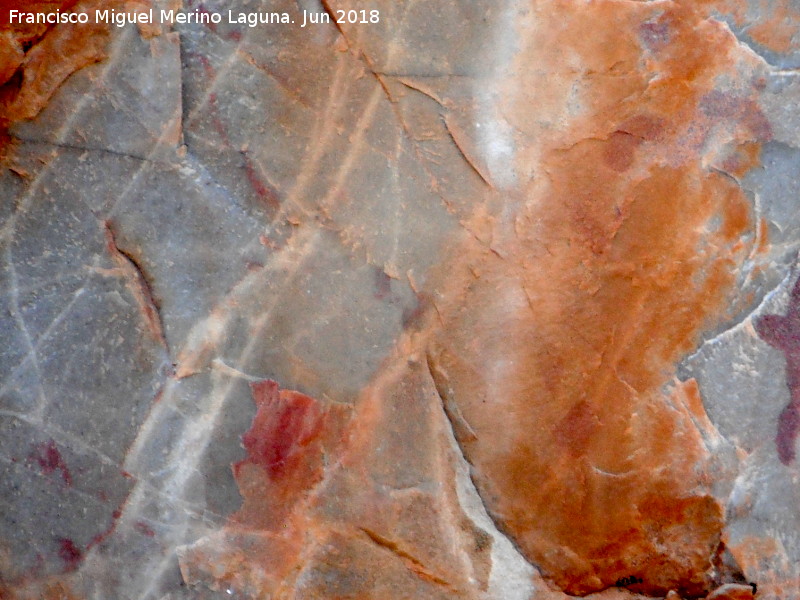 Pinturas rupestres del Puntal - Pinturas rupestres del Puntal. A la izquierda de los antropomorfos del grupo I