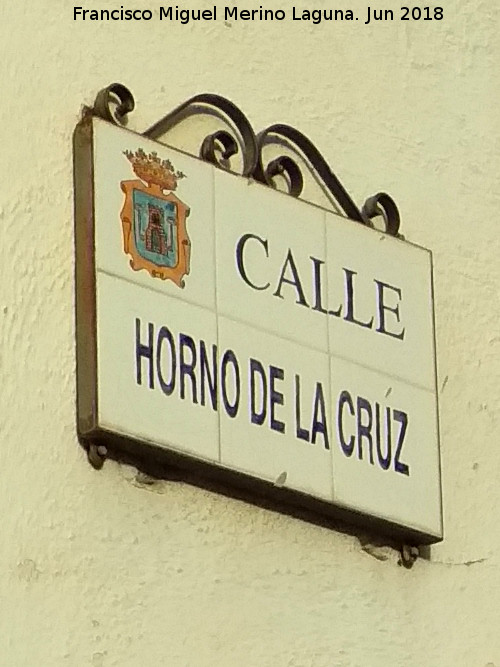 Calle Horno de la Cruz - Calle Horno de la Cruz. Placa