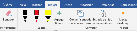 Word 2019. Cinta Dibujar.