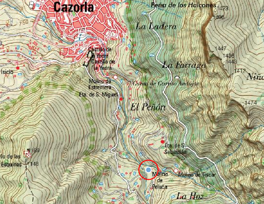 Molino del Peluca - Molino del Peluca. Mapa