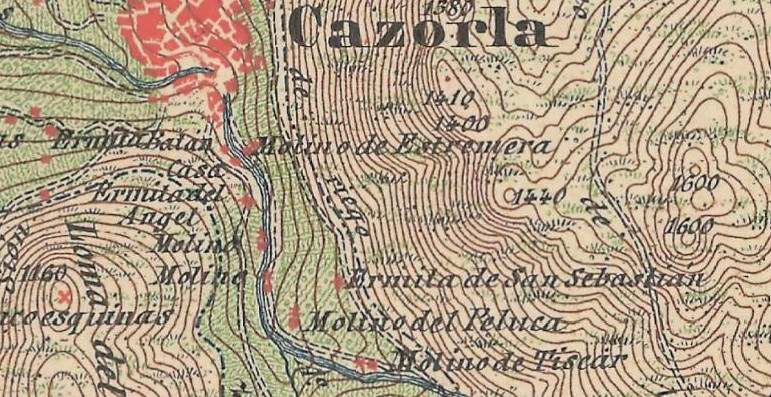 Molino del Peluca - Molino del Peluca. Mapa antiguo