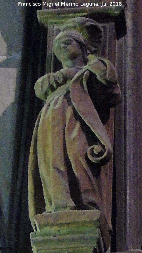 Catedral de Jan. Coro. Creacin de los ngeles - Catedral de Jan. Coro. Creacin de los ngeles. Figura de la izquierda