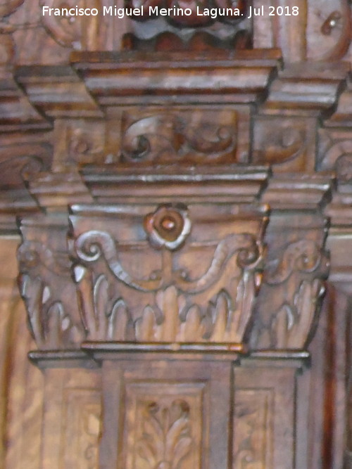 Catedral de Jaén. Coro. Antioco - Catedral de Jaén. Coro. Antioco. Capitel derecho