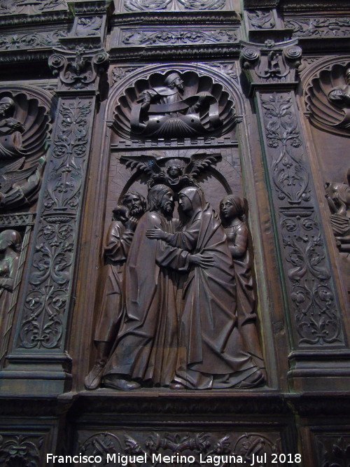 Catedral de Jan. Coro. El abrazo en la Puerta Dorada - Catedral de Jan. Coro. El abrazo en la Puerta Dorada. 