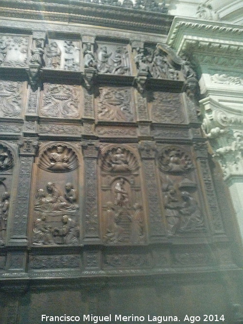 Catedral de Jan. Coro. Creacin de Adn y Eva - Catedral de Jan. Coro. Creacin de Adn y Eva. Creacin de los animales terrestres, de Adn y Eva, y el Pecado Original