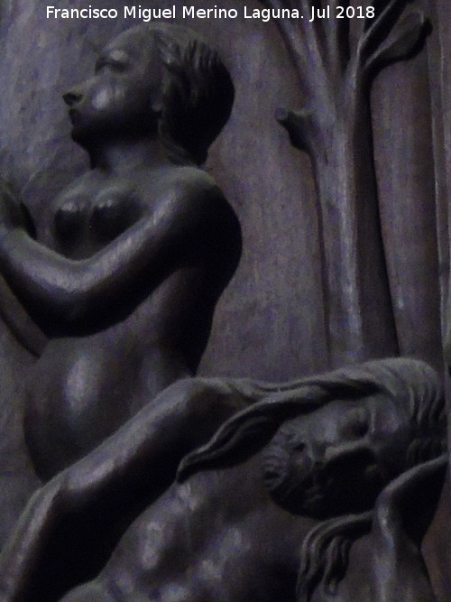 Catedral de Jan. Coro. Creacin de Adn y Eva - Catedral de Jan. Coro. Creacin de Adn y Eva. Detalle