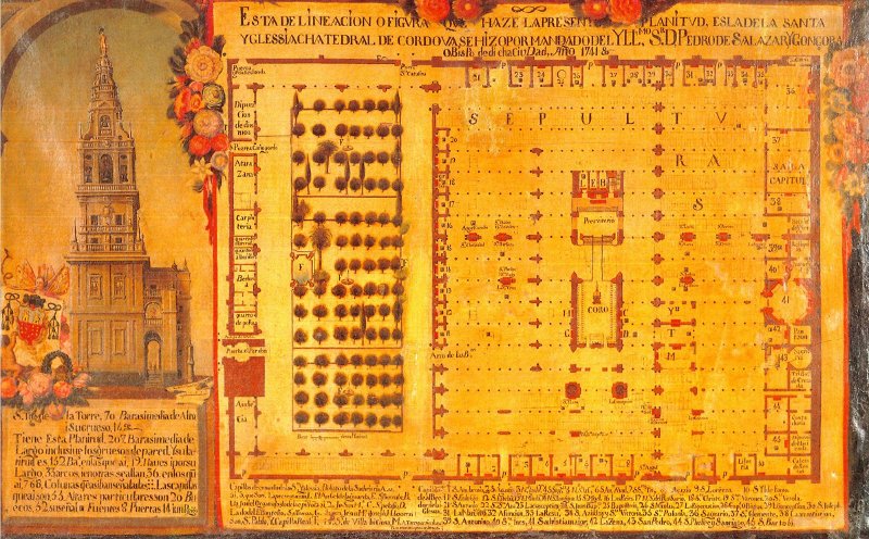 Mezquita Catedral - Mezquita Catedral. Planta de la catedral de Crdoba. 1741